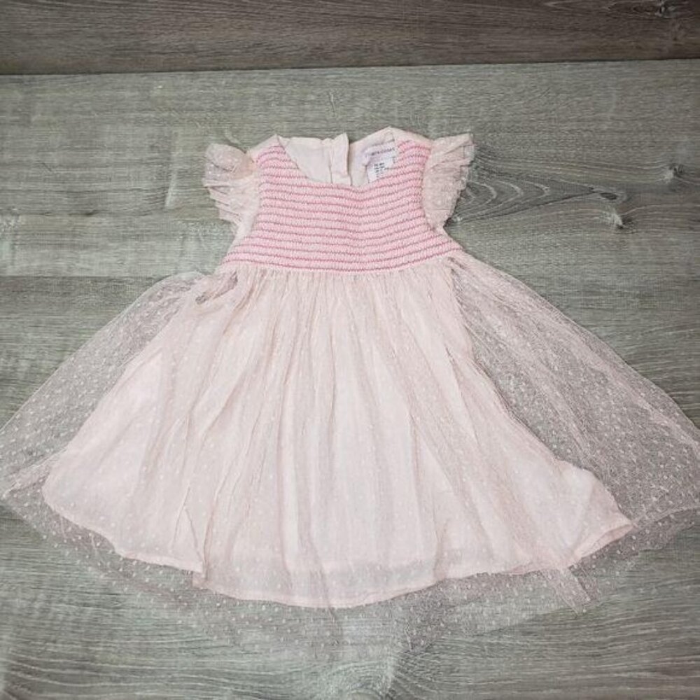 Jillians Closet Infant Pink Swiss Dot Tulle Party Dress 18M birthday princess